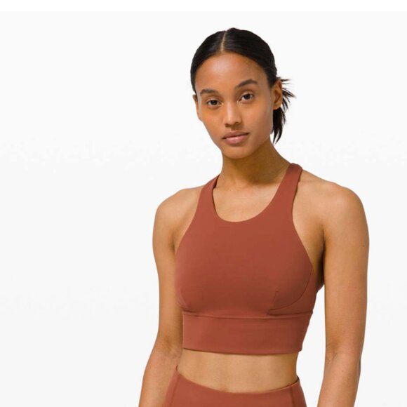 lululemon athletica Other - Lululemon Wunder Train Long Line Bra Dark Terracotta Size 14